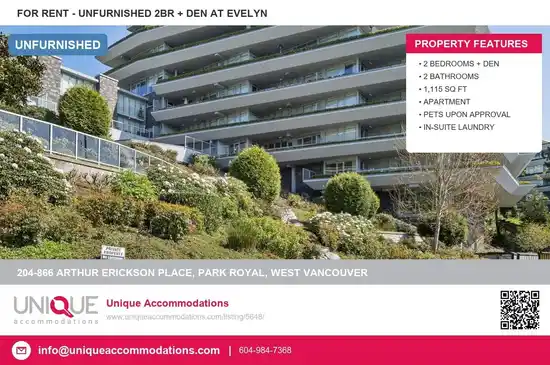 204 866 ARTHUR ERICKSON PLACE, West Vancouver BC V7T 1J1