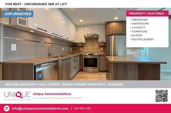 405 9350 UNIVERSITY HIGH STREET, Burnaby BC V5A 0B6